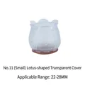 Transparent lotus-shaped silicone chair leg protector for 22-28mm furniture feet - No.11 Small Lotus (22-28mm)
