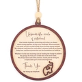 Round wooden friendship plaque with elephant cutout and sisterhood poem for sisters - Round Engraved Plaque-Friendship Elephant Poem