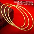 Lot de 3 bracelets joncs dorés avec motifs texturés de style bohème traditionnel - 60mm / Style 4
