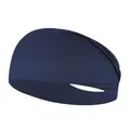 Diadema deportiva azul marino elástica para yoga y fitness en tela transpirable - Azul Marino Oscuro