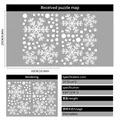 Set of 2 white Christmas snowflake window clings measuring 25x35cm for glass decoration - White Snowflakes Set H (25*35cm*2 Sheets)