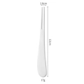 White 304 stainless steel dessert fruit fork with two prongs, 12cm length and 17g weight - Plain Fruit Fork