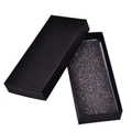 Sleek black rectangular gift box for fighter jet keychain with premium textured lining - Black Gift Box