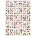 Set di 30 tatuaggi temporanei natalizi per bambini con Babbo Natale e renne carine - Cartone Animato Natale Serie B - 30 Fogli