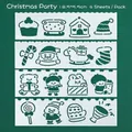 4er-Set weiße Weihnachtsschablonen für DIY-Zeichnen und Scrapbooking, 18,5x5,5 cm groß - Weihnachtsfeier 4 Stück/Set