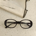 Classic black oval-frame kids sunglasses with UV400 and blue light protection - Black Frame Clear Lenses