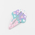 Cute ice cream shaped BB hair clip with pink and purple heart pattern for girls - Heart Ice Cream