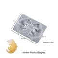 Stampo in silicone per orecchini a dinosauro in resina di dimensioni 4,5 x 3 x 0,6 cm - Bébé Stegosauro - Piccolo