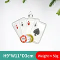 Poker themed Christmas ornament featuring Ace cards and chips with glitter details - Poker and Chips