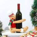 Gestrickte Lebkuchenmann Weinflaschenhülle für gemütliche Weihnachtsdekoration - Lebkuchenmann Rote Vorhangschnalle