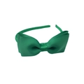 Green grosgrain ribbon double-layered bow headband for girls hair accessories - Emerald Green