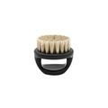 Black finger ring beard brush with soft bristles for men's grooming and oil hair styling - Black Handle (Light Bristles)