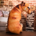 3D realistic plush dog pillow in tan and black spots, whippet style sitting pose - 20cm / Native Dog