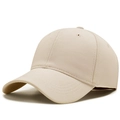 Classic beige six-panel stretch baseball cap with breathable eyelets in a minimal design - Elastic 57-58cm / Light Beige