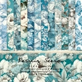 Passing Season 6x6 inch scrapbooking paper pad with 24 sheets of floral pattern cardstock - R2320 24 Sheets