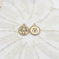 Chinese zodiac gold pendants with cartoon dragon and fortune bag designs for DIY jewelry - Treasure Dragon