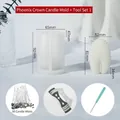 DIY phoenix crown candle mold set with 50 wicks and metal holder tools - Phoenix Crown Candle Mold + Tool Set 1
