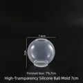 7cm Kugelform aus dickem, hochtransparentem Silikon für DIY-Schmuck und Harzguss - 7cm