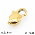 18K gold-plated stainless steel lobster clasp accessory measuring 9x3mm for jewelry - 9x3mm / Gold