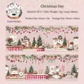 PET-tape met kerstmaaltijdthema en feestelijke illustraties voor DIY-scrapbooking - Kerstfeest