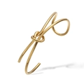 Minimalistischer Knoten-Armreif mit 18K Goldbeschichtung und Doppellinien-Design - Gold
