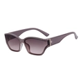 Chic butterfly sunglasses in matte mauve purple with gradient lenses and gold accents - Pink Purple Frame Tea Gradient