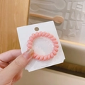 Elastico per capelli a spirale rosa laser su carta bianca per acconciature - 5cm / Rosa