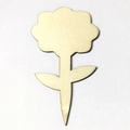 Flower-shaped wooden plant tag in light natural wood color for succulent gardening - Flower Shape (5.8*10cm)