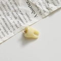 Detailed close-up of a realistic 3D tooth resin charm with a golden metal loop hook - Tooth Charm (1pc)