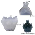 Stampo in silicone per contenitori geometrici con coperchi per creazioni in resina - Scatola di immagazzinaggio a piramide