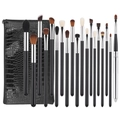 Professional 18-piece eye makeup brush set with black crocodile leather storage case - Set of Eye Makeup Brushes with Case