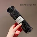 Jar of 400 black small elastic hair bands with smooth texture and 2cm diameter - Black Nylon Small (11#) / 300-Piece Set (With Jar)