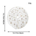Mini white plush Christmas tree skirt with gold snowflake patterns 15.75 inch diameter - N2-22 Mini Gold Snowflake
