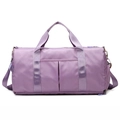 Sac de voyage violet en nylon imperméable avec bandoulière réglable pour le sport - Violet
