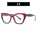 Stylish cat-eye glasses frame with bold red and black color splicing for women - Top Red Bottom Black