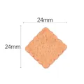 Mini resin biscuit DIY accessory with 'thank you' text in light orange brown 24x24mm - Thank You Engraved / Square Cookie