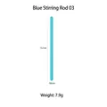 Reusable light blue silicone stirring rod for resin DIY projects measuring 13.7cm long - Blue Stirring Rod 03
