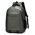 Olive green travel backpack with large capacity and matte waterproof fabric finish - Green