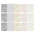 Multi-colored alphabet and number stickers with elegant cursive font for DIY crafts - Handwritten Alphabet Mixed Pack (P94)