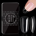 Transparent sculpted round medium nail extension tips set 600pcs in 14 sizes - 10 Round Medium (600PCS/14 Sizes)