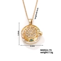 Detailed dimensions of gold sunburst pendant necklace with length and weight info - Purple Orange Gradient Star Style (N00921-79)