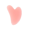 Professionelles Herz-Gua-Sha aus Rosa Quarz für Gesichtsmassage und Hautstraffung - Rosa Gua Sha Brett (Im Beutel)