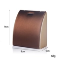 Deep brown and champagne gold satin fabric jewelry display stand for pendant necklace - Arc Necklace Stand