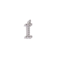 Minimalist silver twist texture letter I pendant in polished stainless steel - Mini Twist Letter Pendant-Steel Color-I