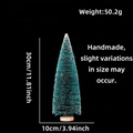 Detailed size parameters of a 30cm green mini cedar Christmas tree with snow and wood base - No Packaging / 30CM Blue-Green