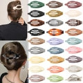 Large oval claw clip collection in thirty colors featuring matte and glossy finishes - Matte Assorted