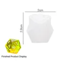 Translucent white silicone mold for 20-sided D20 dice with resin finished product - No.1 Small Dice (D20)