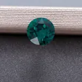 Deep green round brilliant cut zircon gemstone for DIY earring jewelry making - 6.2MM / Green (6#)