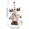 Plush Christmas reindeer doll with knitted hat and striped scarf, height 42cm - Elk