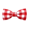 Nœud papillon classique à carreaux rouges et blancs pour chats et chiens en tissu - Carreaux Rouge Blanc